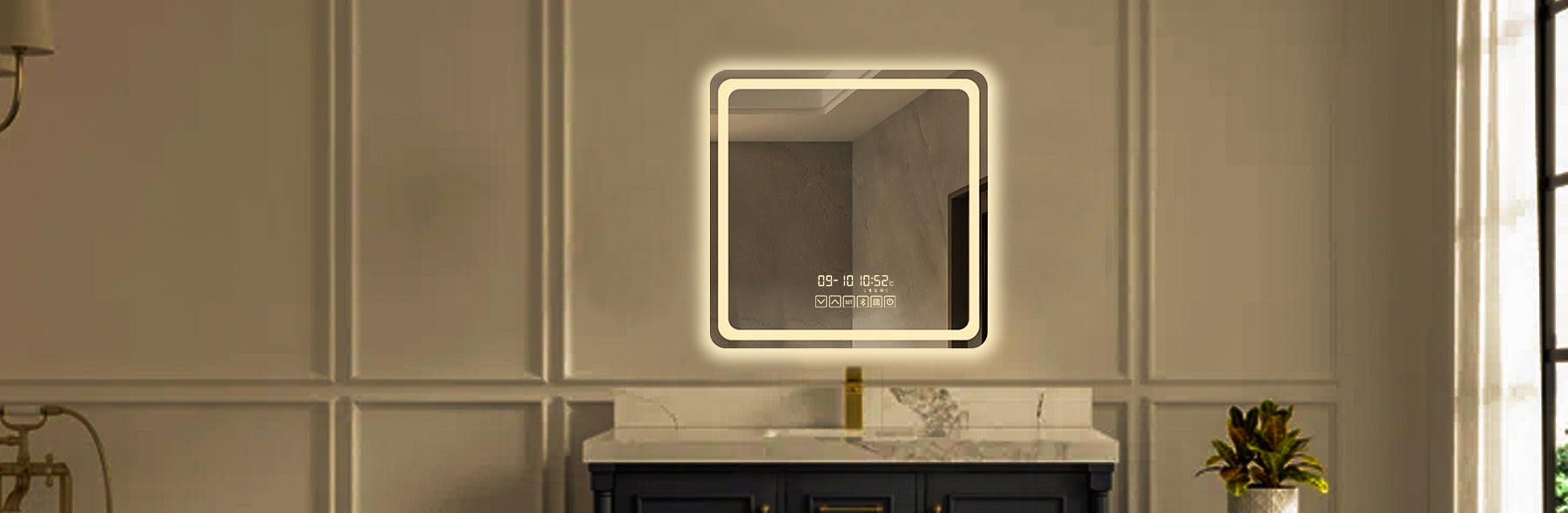 mirror with light for vanity