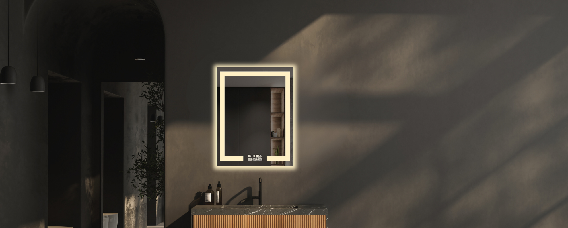 elegant and illuminated smart led mirror by elitspire