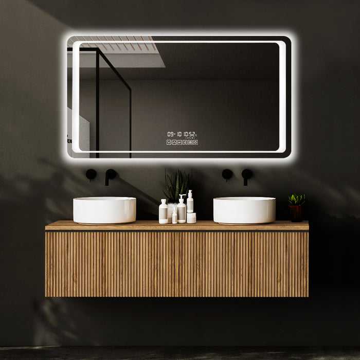 faro smart led mirror by elitspire with white lights