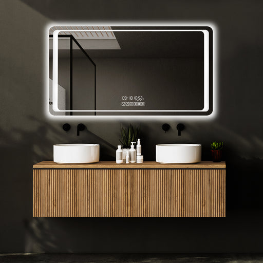 faro smart led mirror by elitspire with white lights